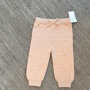 Tan Baby Knit Joggers 12M Grayson Mini NWT